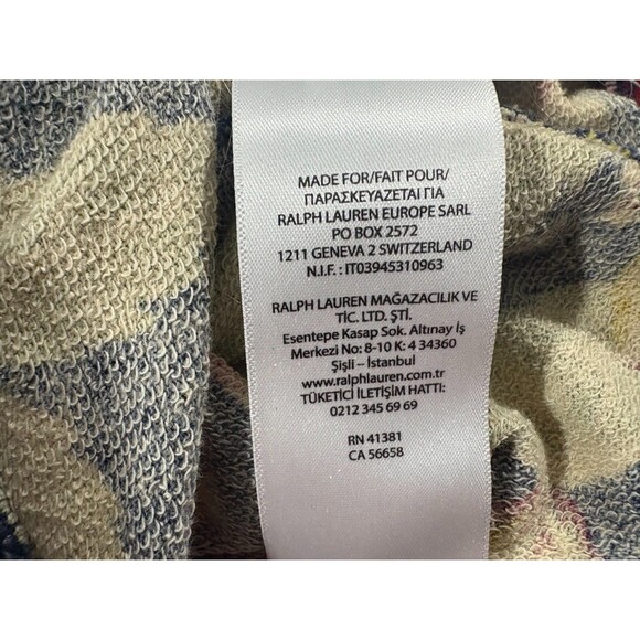 Polo Ralph Lauren Mens Floral Cotton Spa Terry Hoodie Pullover Sweatshirt Blue L - Picture 12 of 13